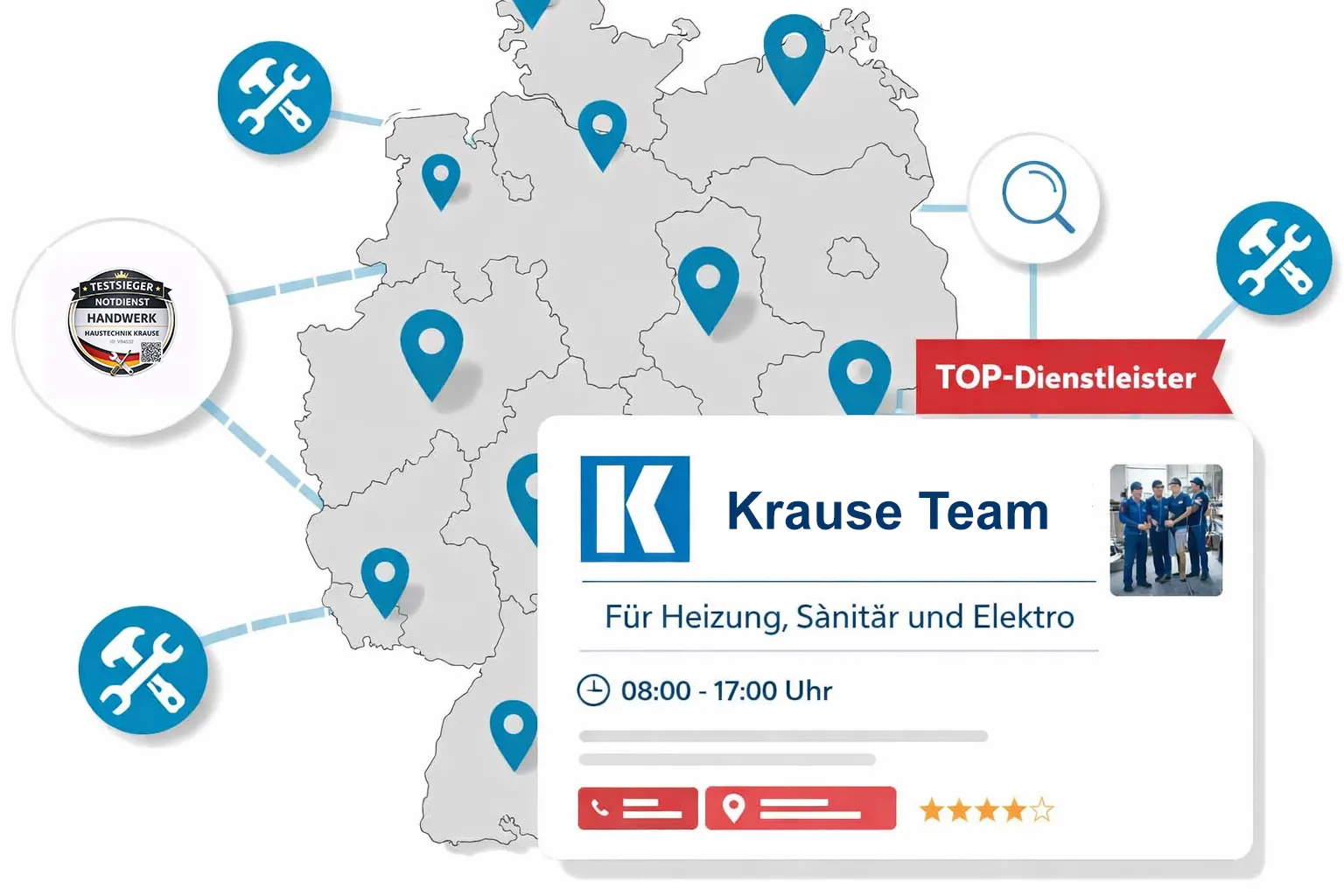 Service-Region – deutschlandweit für Sie unterwegs