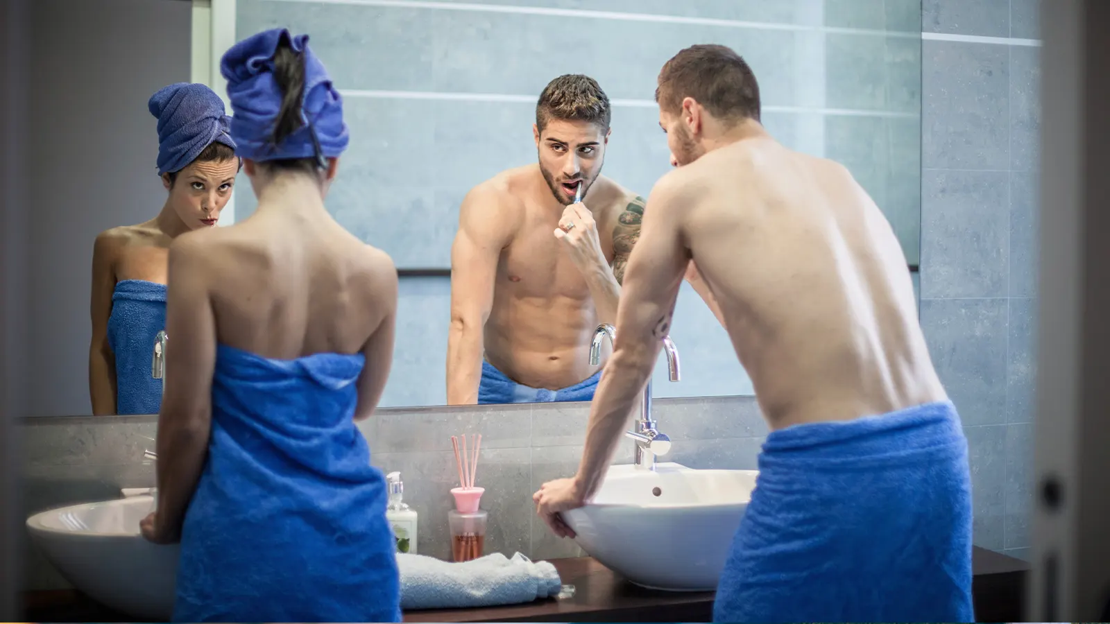 Modernisiertes Bad in einem bewohnten Einfamilienhaus